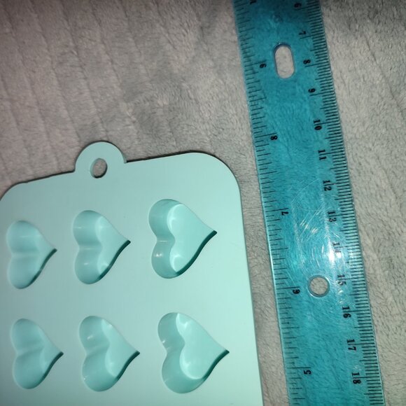Quality Silicone Baking Mould Hearts 15 Compartments Candy Chocolate Heart blue - Picture 5 of 5